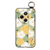 Silicone Soft case Phone Case For Redmi A4 5G Wrist Strap Ring Kickstand Flower Anti-dust Lanyard Phone Holder Durable