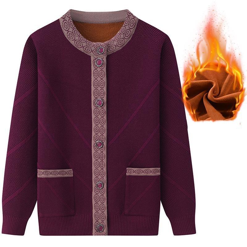 

Women s Autumn Elegant Knit Cardigan for Mature Women 2XL