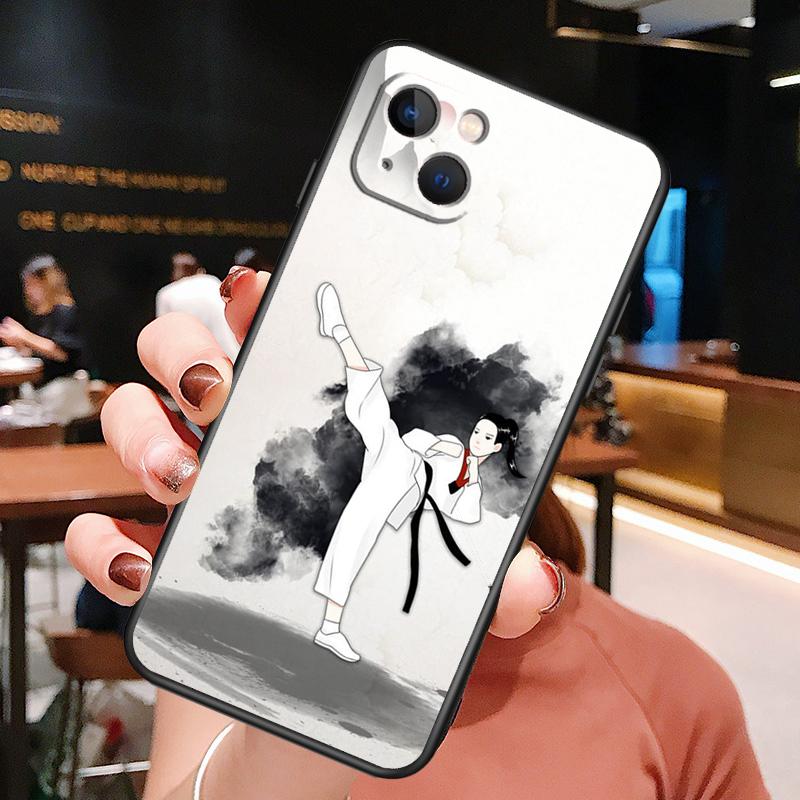 Kung Fu Taekwondo Karate Phone Case For iPhone 16 Pro Max 15 13 12 11 14 Pro Max Plus 12 13 Mini XR 16e Funda Cover
