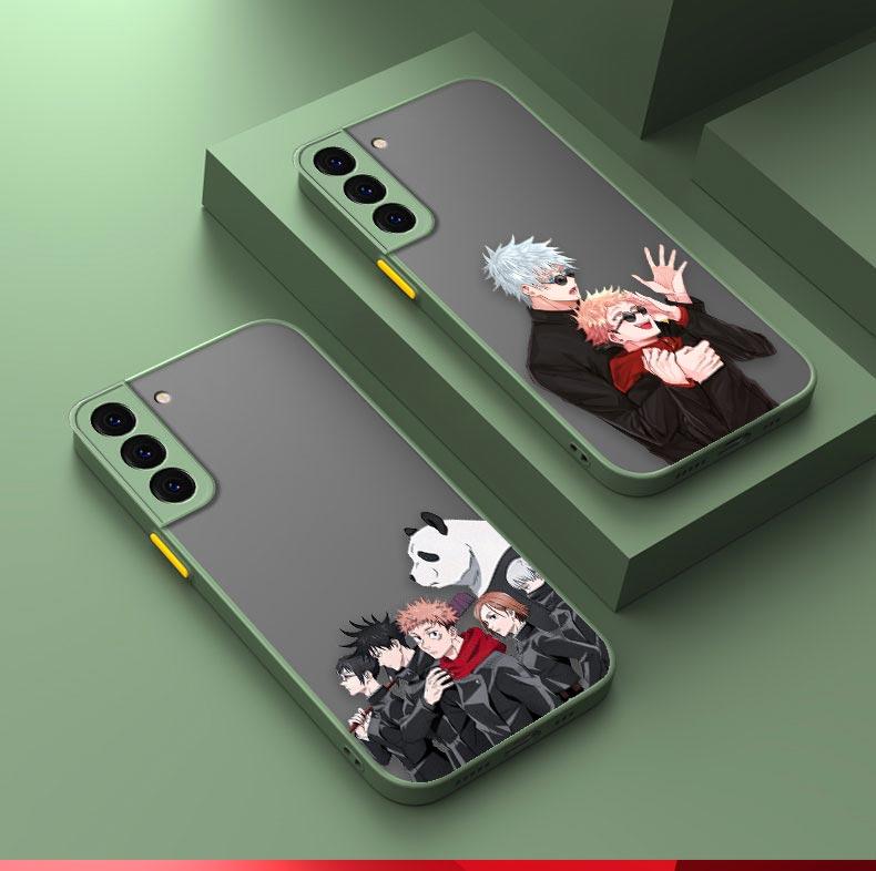 Jujutsu Kaisen Anime Shockproof Matte Case For Samsung Galaxy S22 Ultra S21 S20 FE S10 S9 S8 S10E Lite Plus 5G Shell Funda Cover