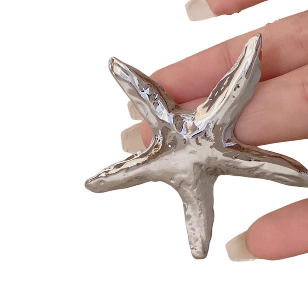 Corsage Pin Starfish Shape Brooch Unique Brooch Pin Clothing Brooch Alloy Texture for Friendship and Celebration