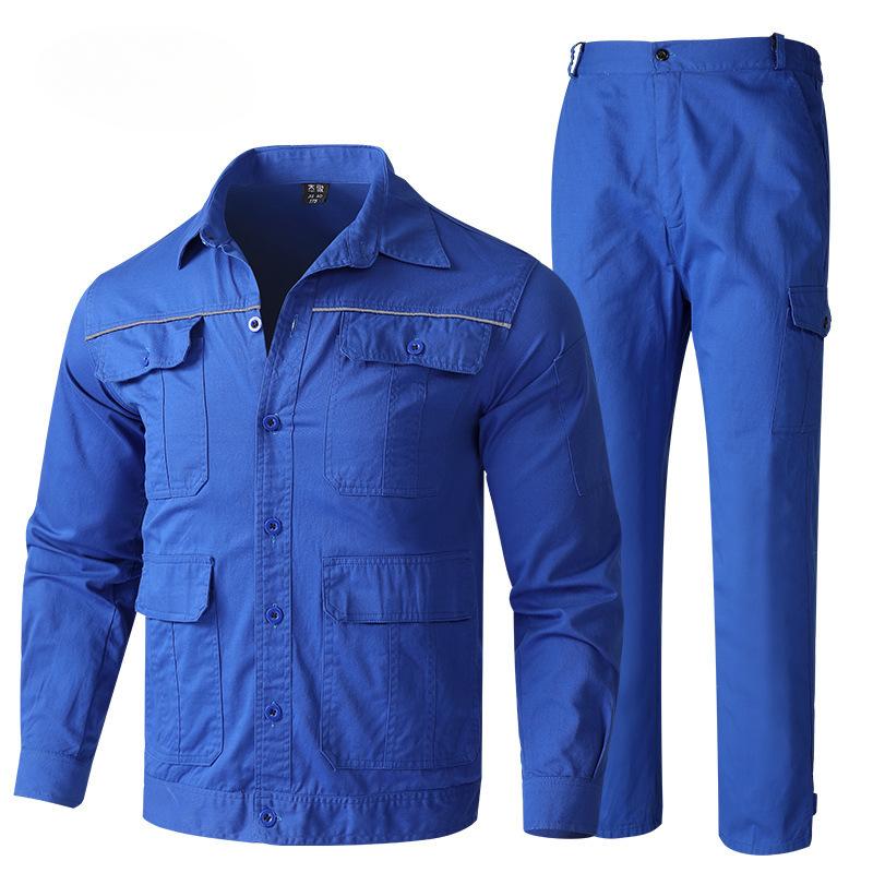 

Рабочая одежда для улицы Мужские костюмы Весна и осень Износостойкая противообрастающая рабочая защитная одежда Костюмы S синий