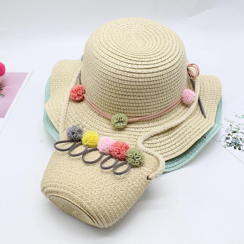 Children'S Hat Female Summer Sun Protection Princess Beach Hat Sun Hat Baby Bucket Hat Girl Straw Hat Sun Hat Basin Hat
