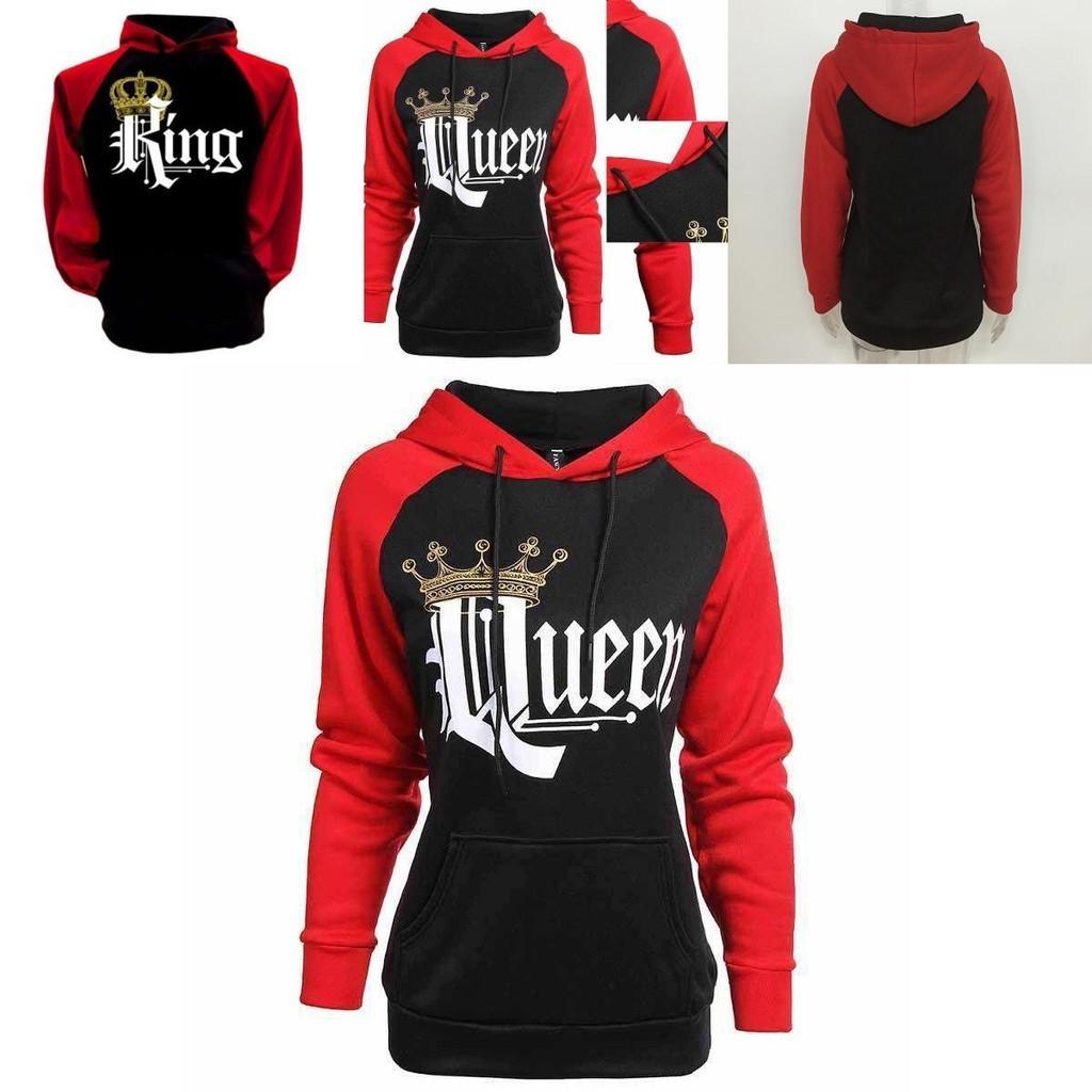 Luxurious King And Queen Crown Couples Matching Hoodies For Men And Women