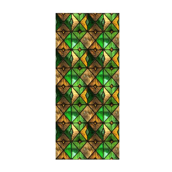 Yousheng Vintage Stained Glass Sticker Removable Waterproof Static Window Cling Home Office Room Church Decorative Privacy Window Film