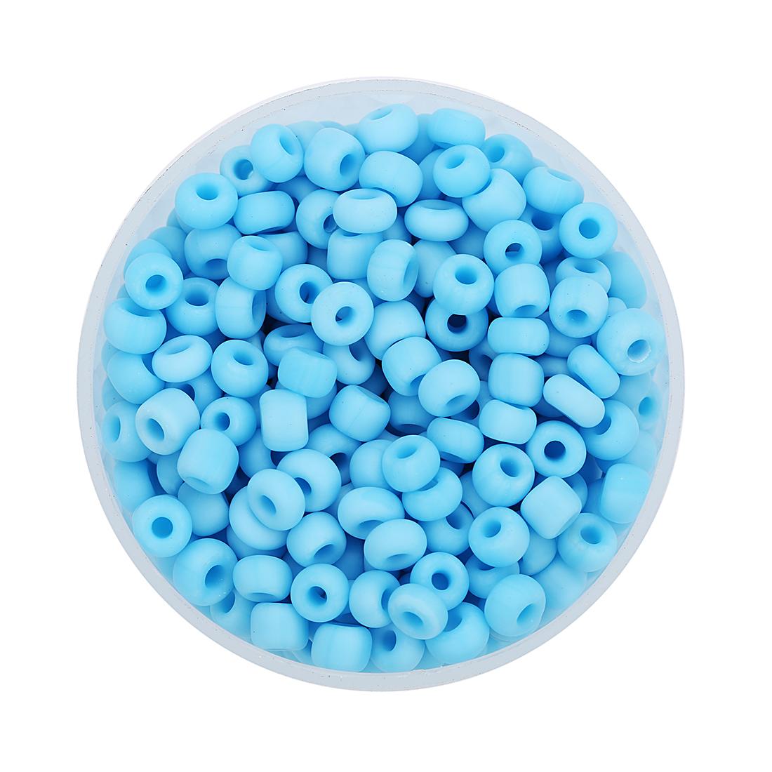 

500pcs/Lot 4mm Matte Pure Color Czech Glass Seed Beads For Jewelry Making Loose Beads DIY Bracelet For Kids синий