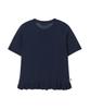 Awesome Studio Frill Detail Short Sleeve Knit Cardigan Navy