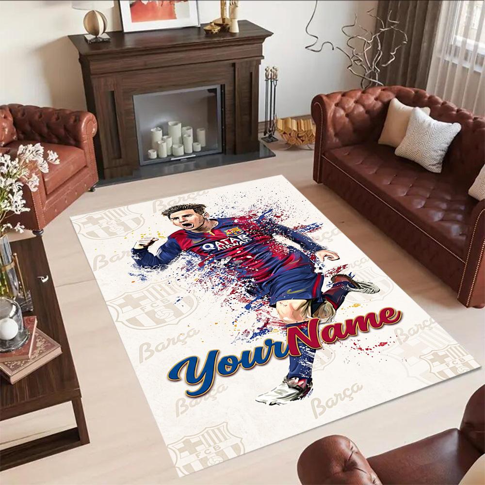 Messi 279 Personalized Name Floor Rug Office Rug Design for Game Room Foyer Outdoor Study room Antislip Carpet Office home decor