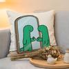 Cushion Cover  Linen  SkinFriendly Soft Decorative Case For Sofa Home Decor Joguman Korean Instagram Dinosaur Pillow cover