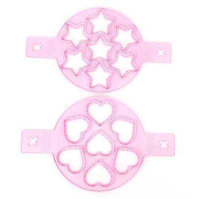 2 Stück Silikon Eierring Pfannkuchenform Antihaft Eierkocher Pfanne Flipform DIY Küchenzubehör
