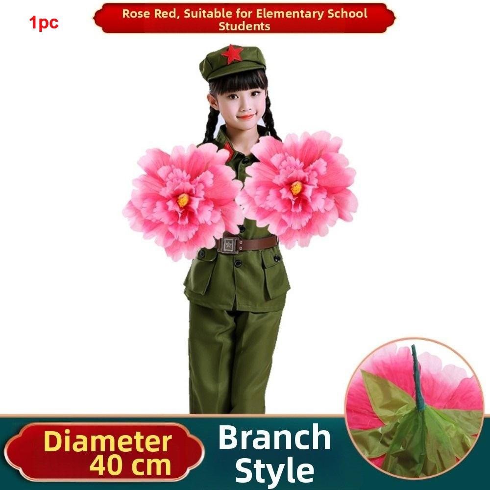 Hand held Dance Props Flower DIY Handmade Stage Art Classica Props Peony Dance Performance Props