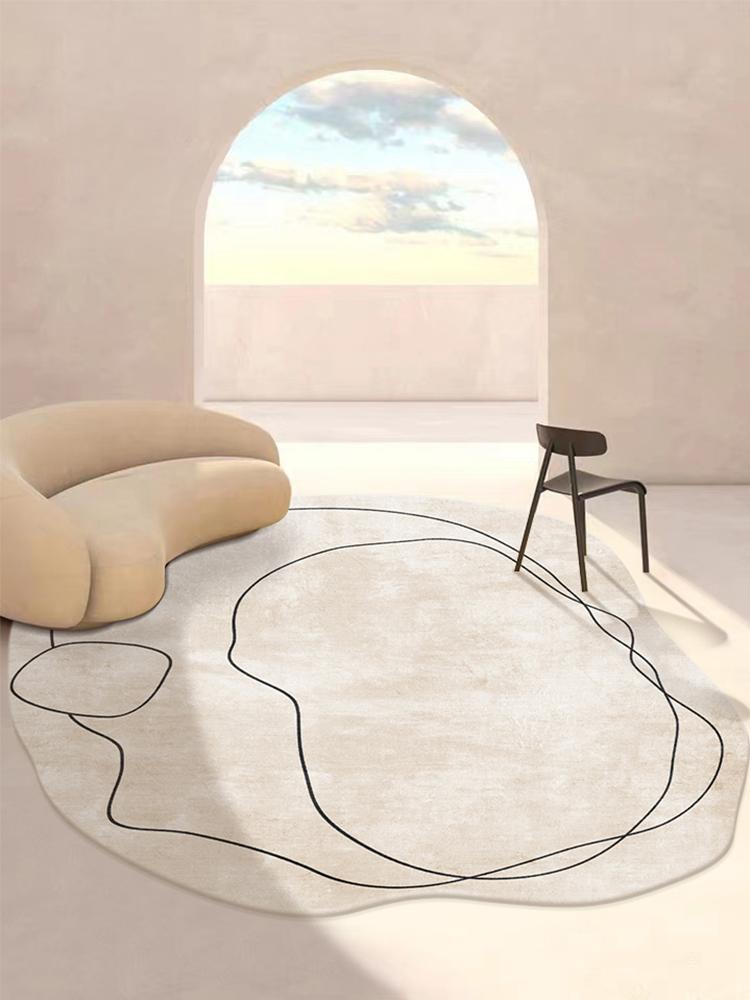 Ins Style Irregular Carpets for Living Room Decoration Rugs for Bedroom Decor Carpet Short Pile Floor Mat Home Non-slip Area Rug