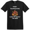 T-shirt de Thanksgiving 'Chaque Thanksgiving, je donne l'oiseau à ma famille'