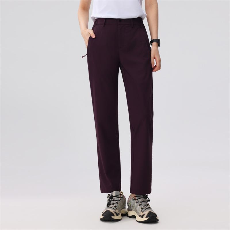Summer Ice Silk Quick-Dry Elastic Sports Pants: Breathable, Lightweight, Straight-Leg Casual Pants for Men and Women.