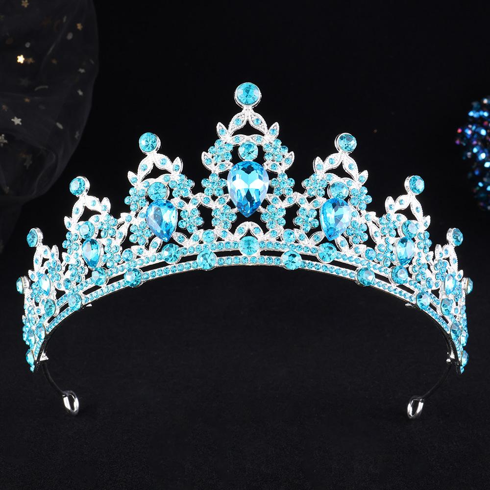 DIEZI 21 Colors Luxury Elegant Crystal Crown Hair Accessories Tiara For Women Party Rhinestone Bridal Crown New Hair Jewelry