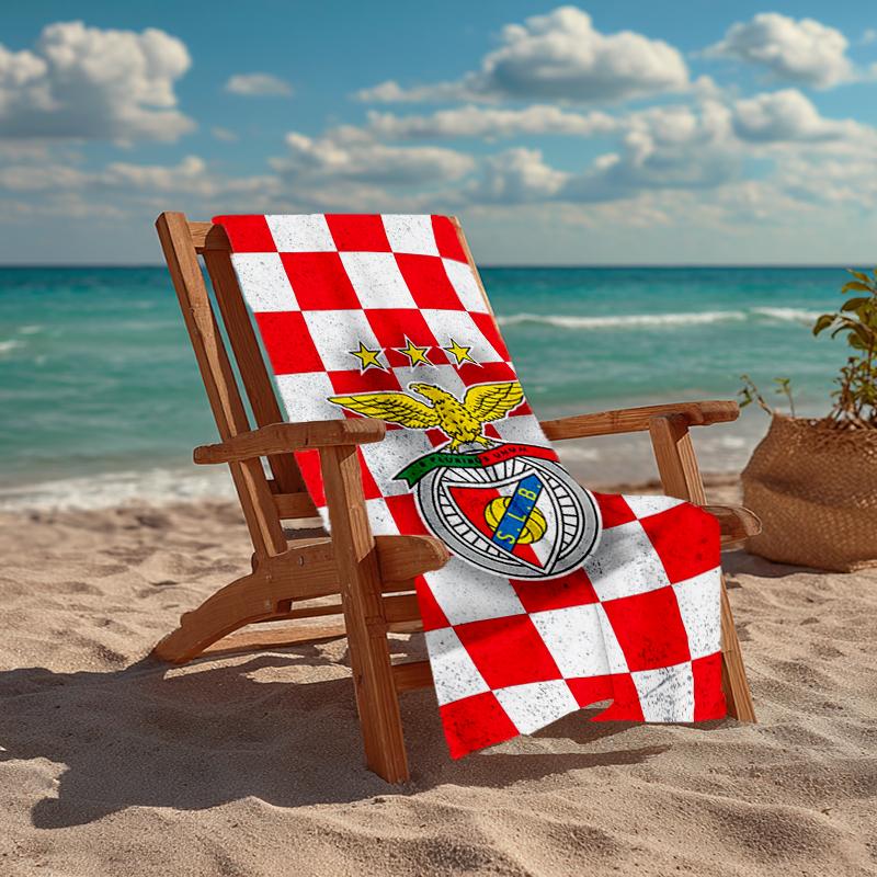 Ultra-Soft Beach Towel with Benfica Theme,Ideal for Pool - Camping, Diving - Perfect Travel Essential, Vibrant Beach Towel.