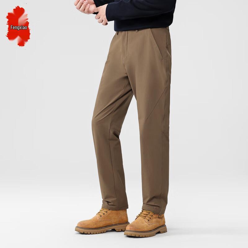 Men's Winter Loose Straight Casual Pants with High-Elastic Waist
