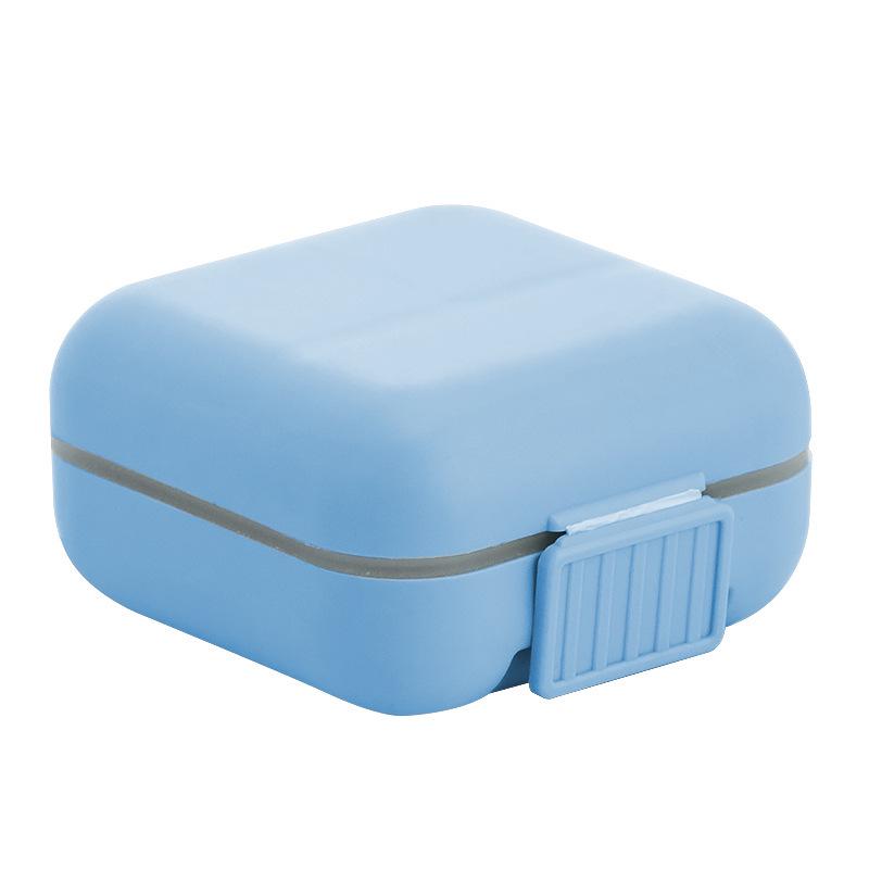 Dual-Layer Dustproof Portable Medicine Box with Double Seal and Compartments