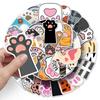 50 Cute Cat Paw Stickers - Waterproof Cartoon Animal Stickers for Kids, Journals, Notebooks, and Decorations