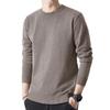 Herren Schlank geschnittener Rundhals Pullover aus Strick - Lässiger einfarbiger Pullover mit langen Ärmeln für Herbst & Winter