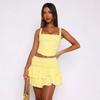 European & American Multi-Layer Lace Stacked Short Skirt - Solid Color Sexy Design