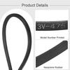 uxcell 3V475 Rubber V-Belts, 47.5" Long x 0.38" Wide x 0.31" Thick, Industrial Power Transmission Belts, Pack of 3