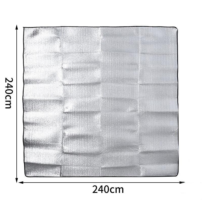 

Влагостойкий коврик для пикника на открытом воздухе, двухсторонний, толстый, из алюминиевой пленки, водонепроницаемый пляжный коврик, портативный коврик для пола палатки, коврик для кемпинга 240*240cm серебряный