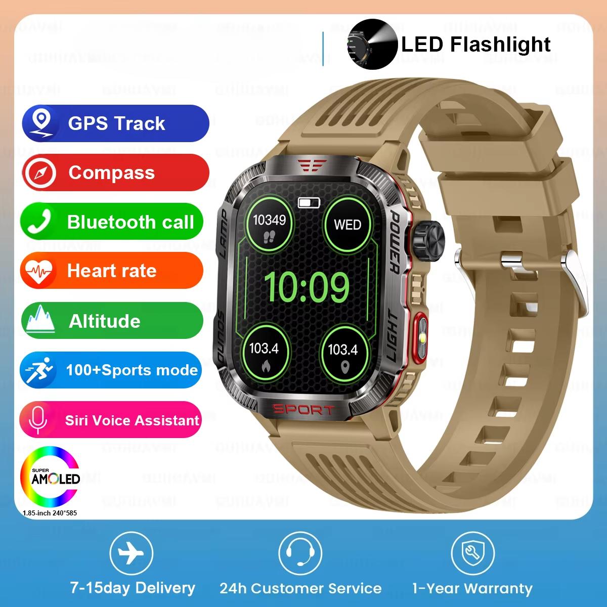 

2025 Новий GPS Зовнішній Професійний Спортивний Смарт-годинник Чоловічий Жіночий Пульс BT Дзвінок 3ATM Водонепроникний Плавання Фітнес Смарт-годинники