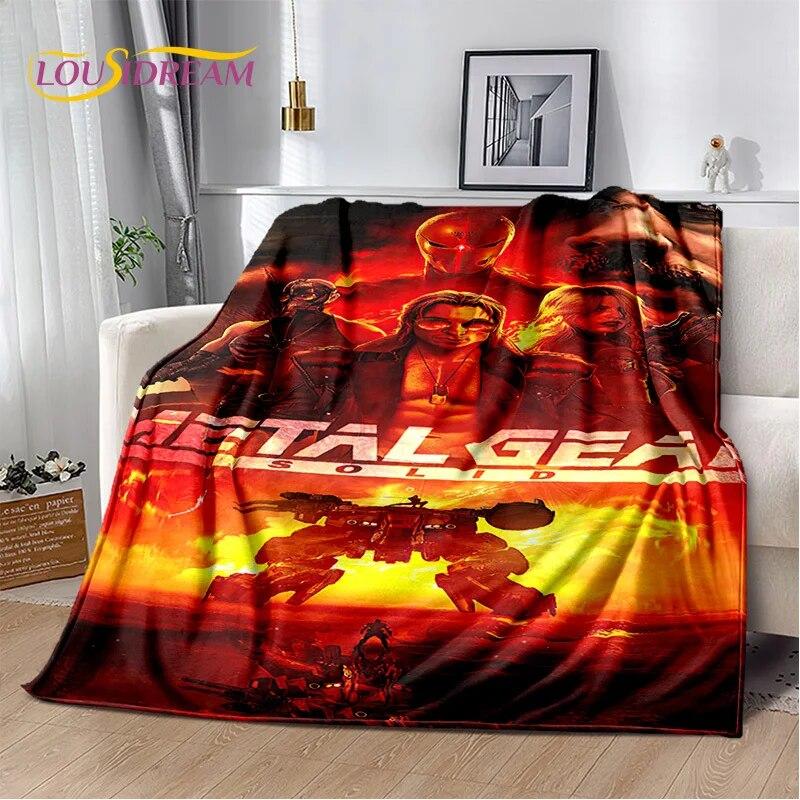 3D Game Metal Gear Solid Cartoon HD Gamer Blanket,Soft Throw Blanket for Home Bedroom Bed Sofa Picnic Travel Cover Blanket Kids