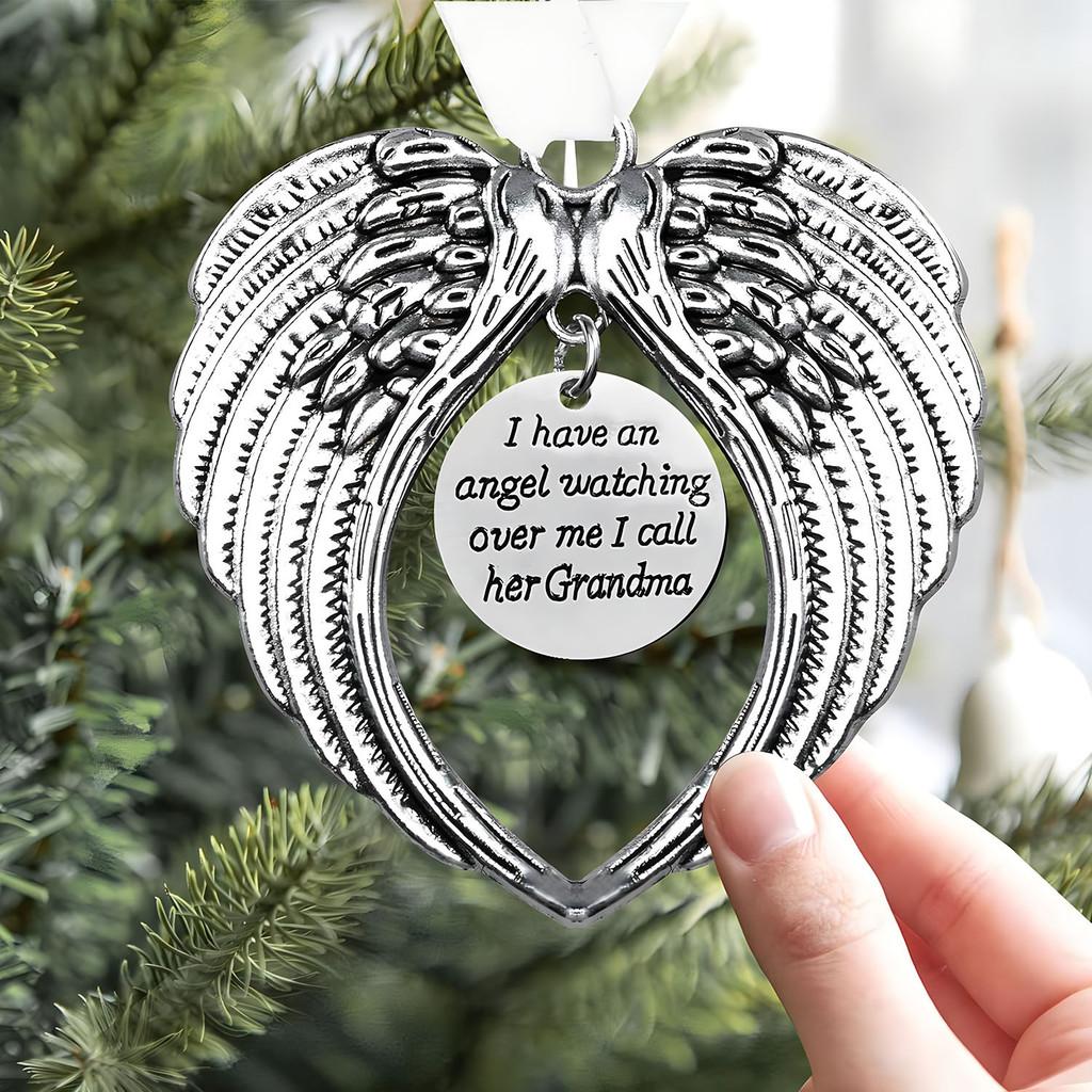 Heart Beautiful Shaped Angel Wings Memorial Ornament For Loved Ones Remembrance