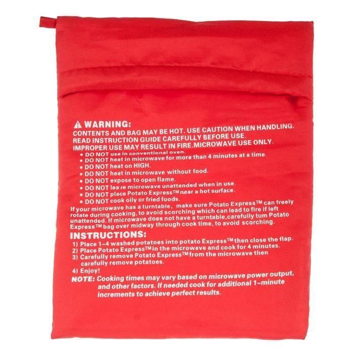 

Багаторазовий мішок Кухня Миється 24*19см для духовки запікання картоплі мікрохвильова піч червоний