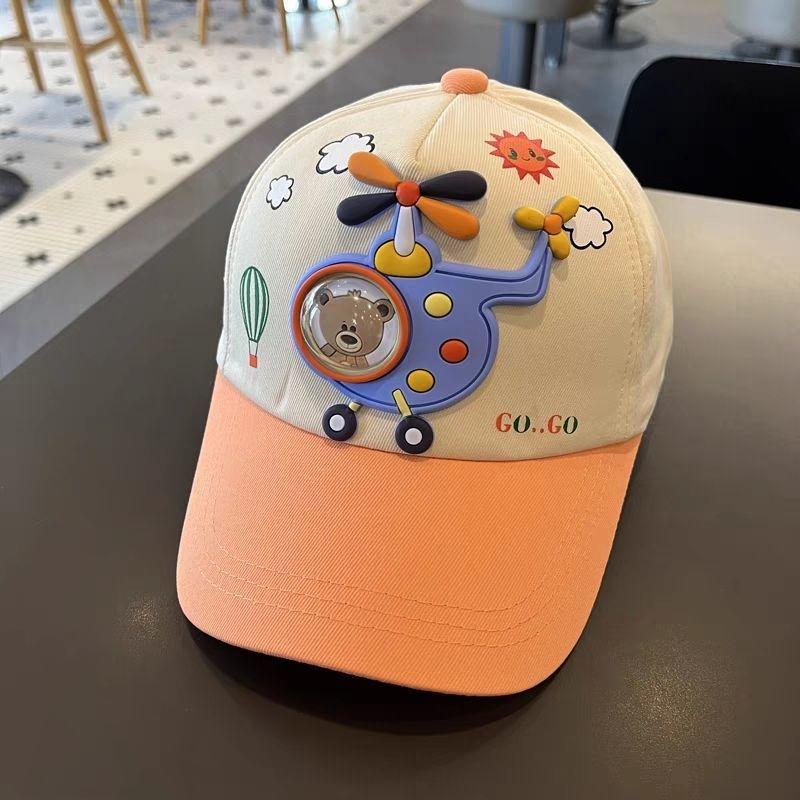 Cartoon Car Print Baby Baseball Hat Fashion Patchwork Sunshade Duck Tongue Cap Boy Girl Kids Casual Outdoor Peaked Hat
