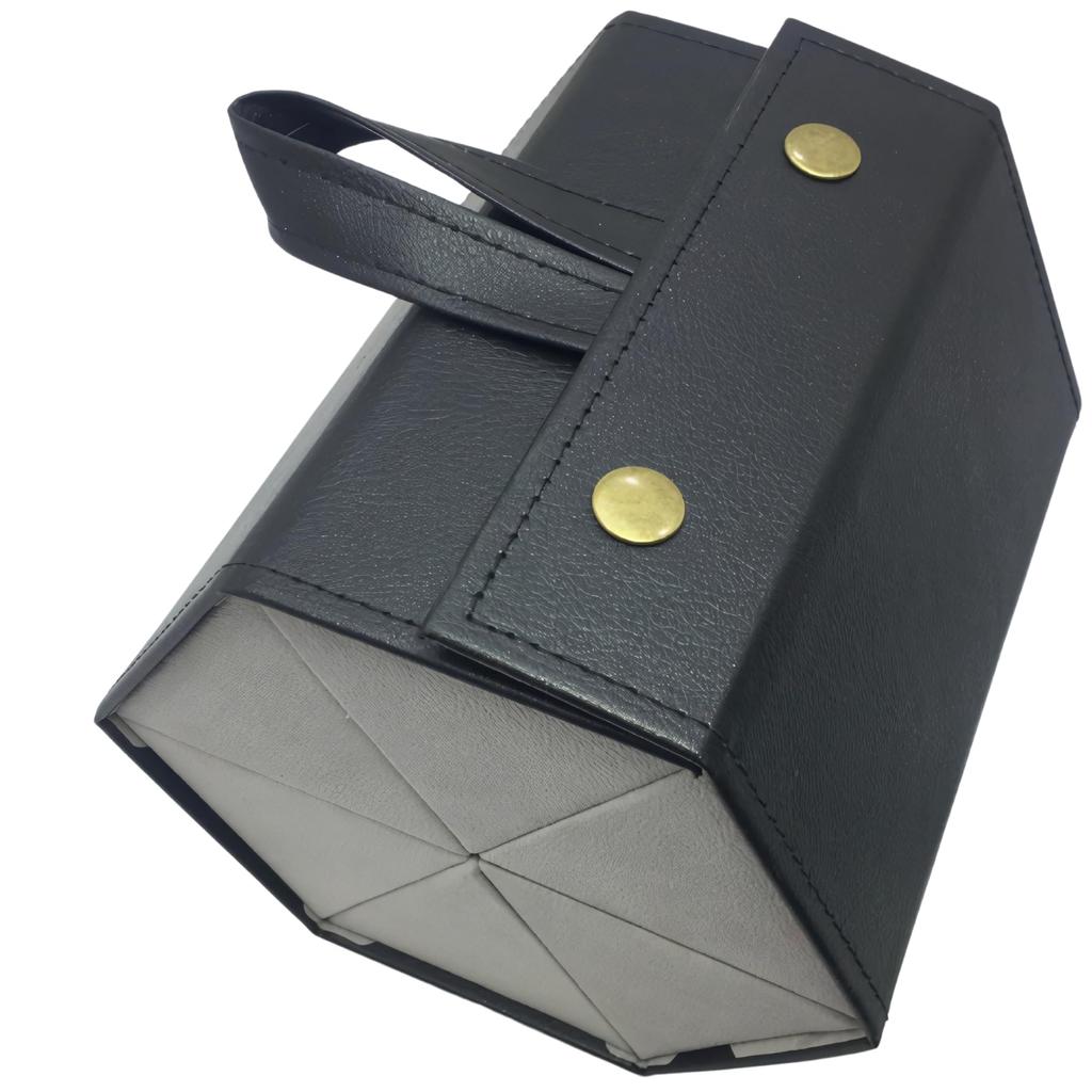 Mellbo Eyeglass Glasses Glasses Sunglasses Holds Up To 5 Pairs of Perfect for Everyday PU Black Case, Holder, Storage, Display, Wall-Mounted,