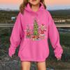 Children's Fashionable Casual Long-sleeved Loose Christmas Print Pullover Hooded Sweatshirt
