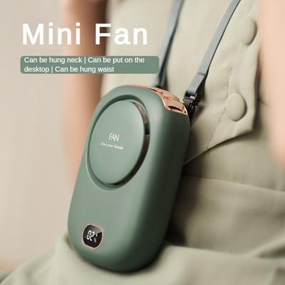 Nový líný muž závěsný krční ventilátor USB nabíjení mini ventilátor přenosný vysoce výkonný závěsný pasový ventilátor 83*123*43mm