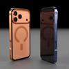 For IPhone 17 Pro High-End Metal Frame Phone Case, 17 Promax Magsafe Magnetic Charging HD Backplate Phone Protection Cases