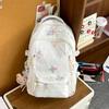Schoolbag Junior High School Schoolbag Female College Student High Value Bow Computer Backpack Lightweight Large Capacity Class Backpack