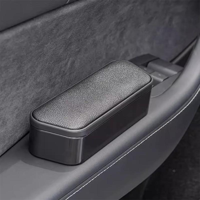 Support Accoudoir Pour Portière Nissan Juke 2010-2019 - Coussin Gauche Avec Rangement - En ABS Et Cuir - Installation Adhésive