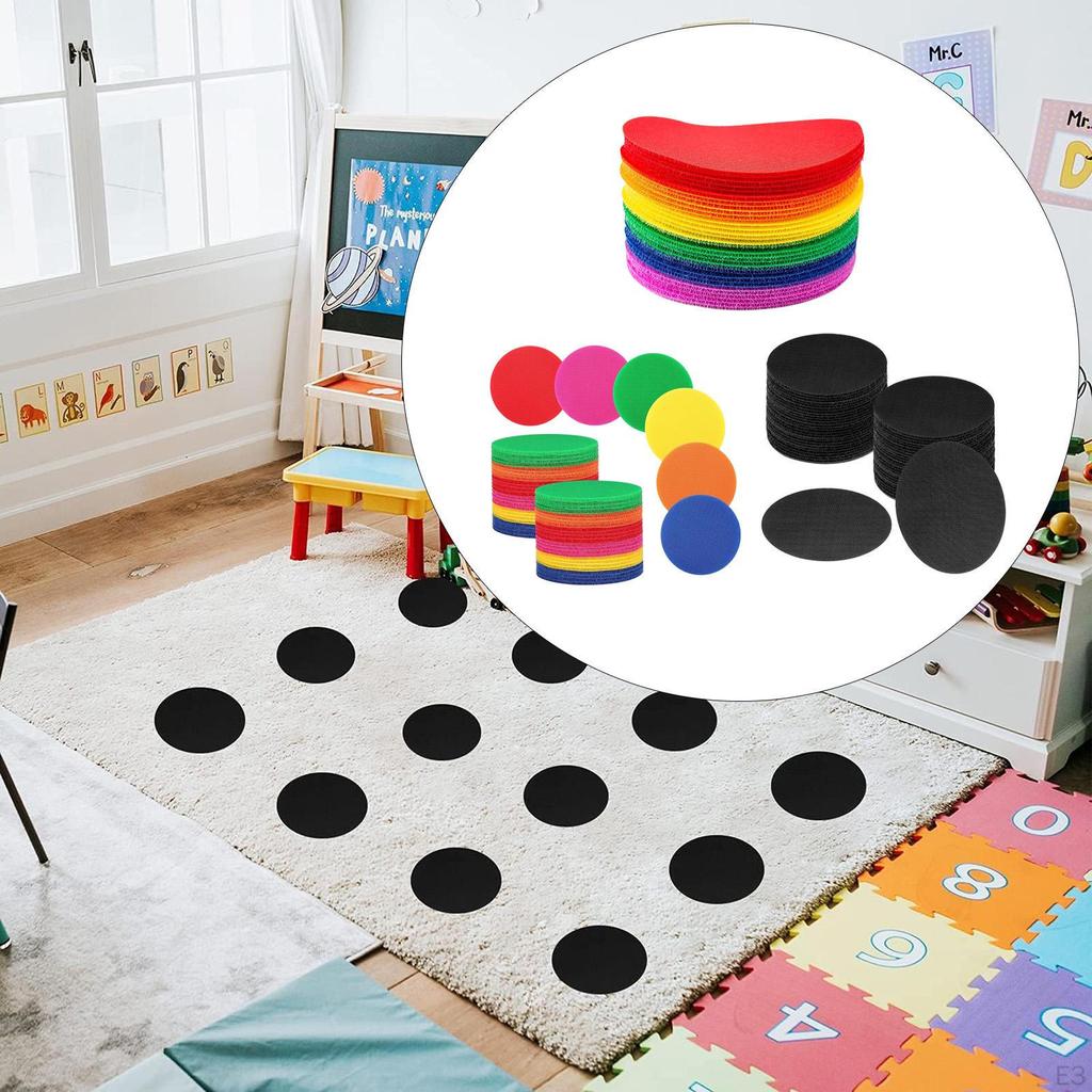 Markers Carpet Sticker 10cm Bright Colors Personal Floor Dots Marker for Yoga Exercise Gaming
