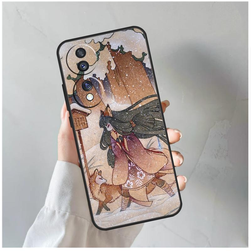 Kitsune Fox Art Case For Honor Magic 6 Pro 50 70 90 Lite Magic 5 Pro X7 X8 X9 X6a X7a X8a X9a X8b X9b Cover