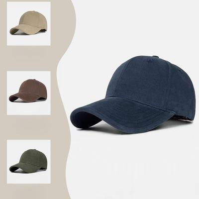 Big Head Hat Deepens and Expands The Baseball Cap for Men with Big Face Big Brim Hard Top Baseball Cap Showing Small Face