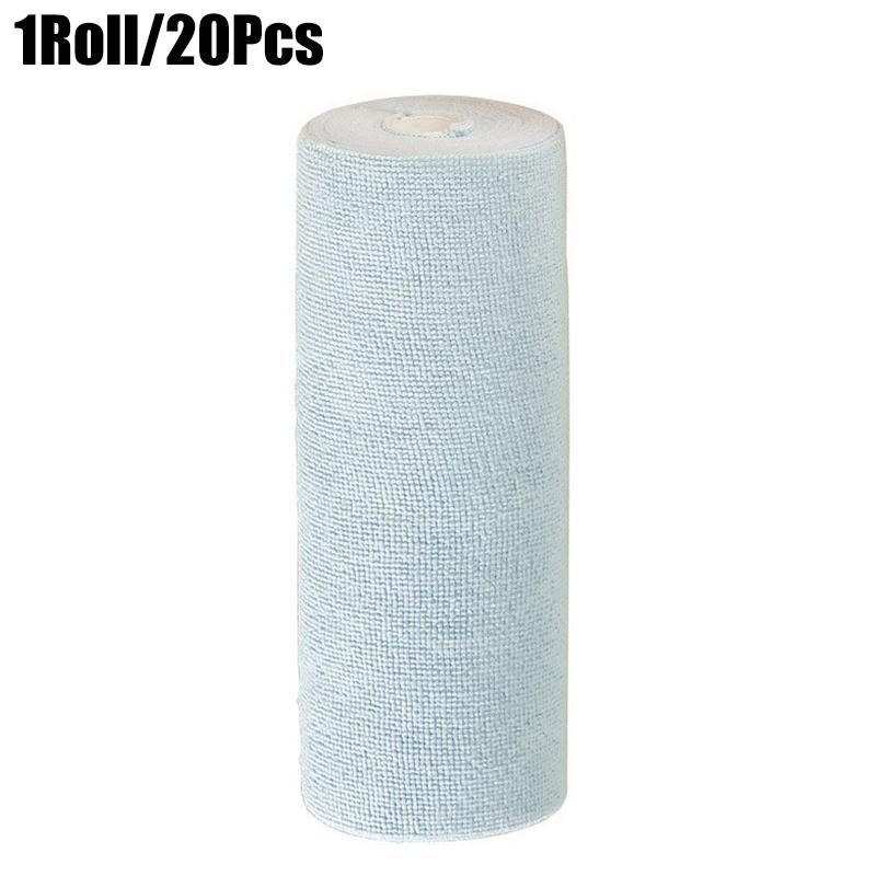 20/30PCS/Roll Large Roll Pack Scrubber Pads Dishcloths Kitchen Suppy Microfiber Material Cleaning Supplies 22x20/30x30cm