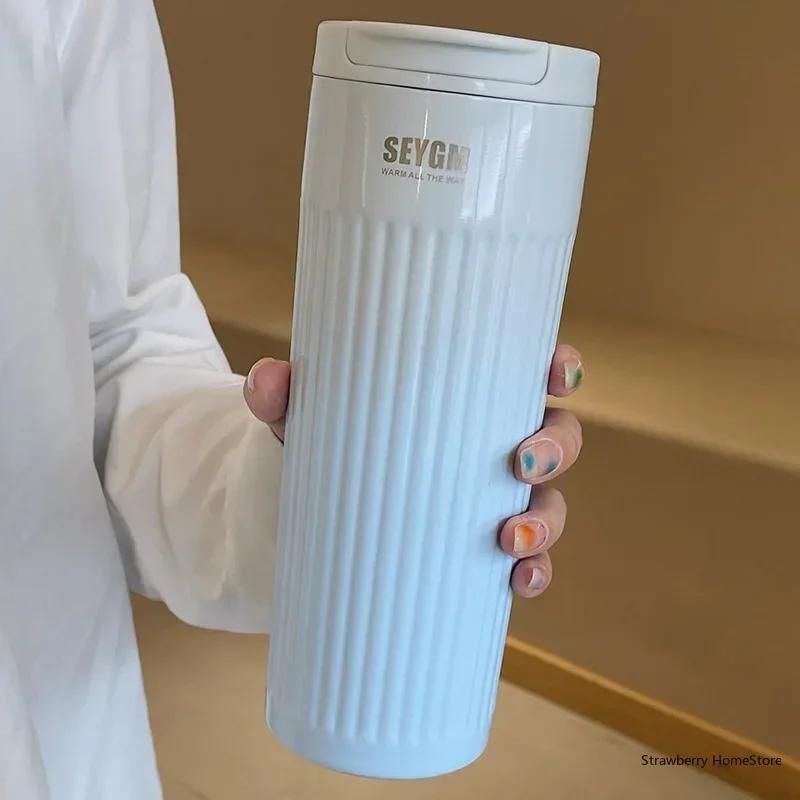 

500 мл портативные кофейные кружки из нержавеющей стали термобутылки автомобильные офисные бутылки для воды термосы кофейная чашка дорожная термокружка 500ml синий