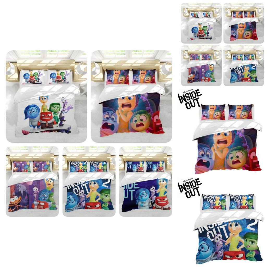 Entzückendes Alles steht Kopf 2 Bettwäsche-Set für Kinder Cartoon Anime Druck Weich und gemütlich