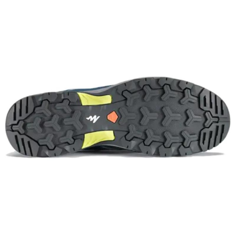 Decathlon MH100 Round Toe Waterproof Hiking Wear-Resistant Breathable Low-Top Outdoor Functional Shoes for Men In Grey-Green