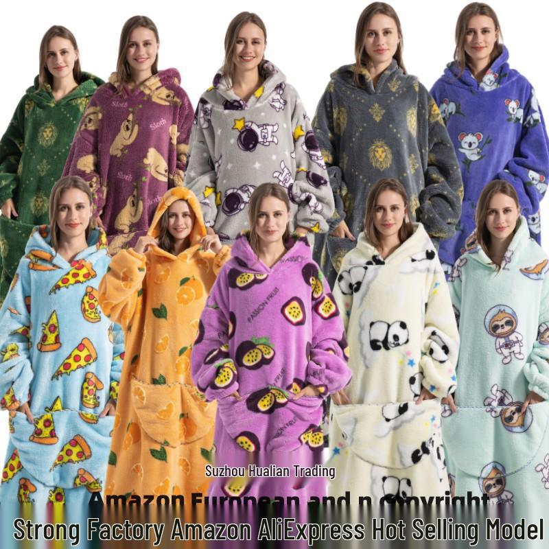 Herbst/Winter Übergröße Kapuzen-Decke - Unisex, Warm, Lockere Passform für Paare