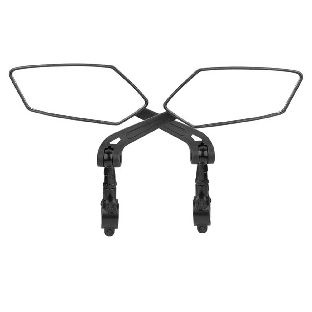 Motorcycle rearview mirrors set adjustable rotatable fit most motorcycles with 20 to 24mm diameter handlebar wide glass lens