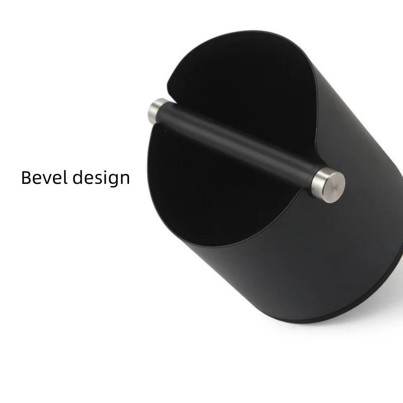 Stainless Steel Coffee Knock Box Non Slip Coffee Ground Knock Box with Knock Bar Espresso Dump Bin Baristas Coffee Ground Bucket