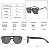  Vintage Double Bridges Square Sunglasses Men Gradient Lens Eyewear Shades Women Trending Sun Glasses UV400