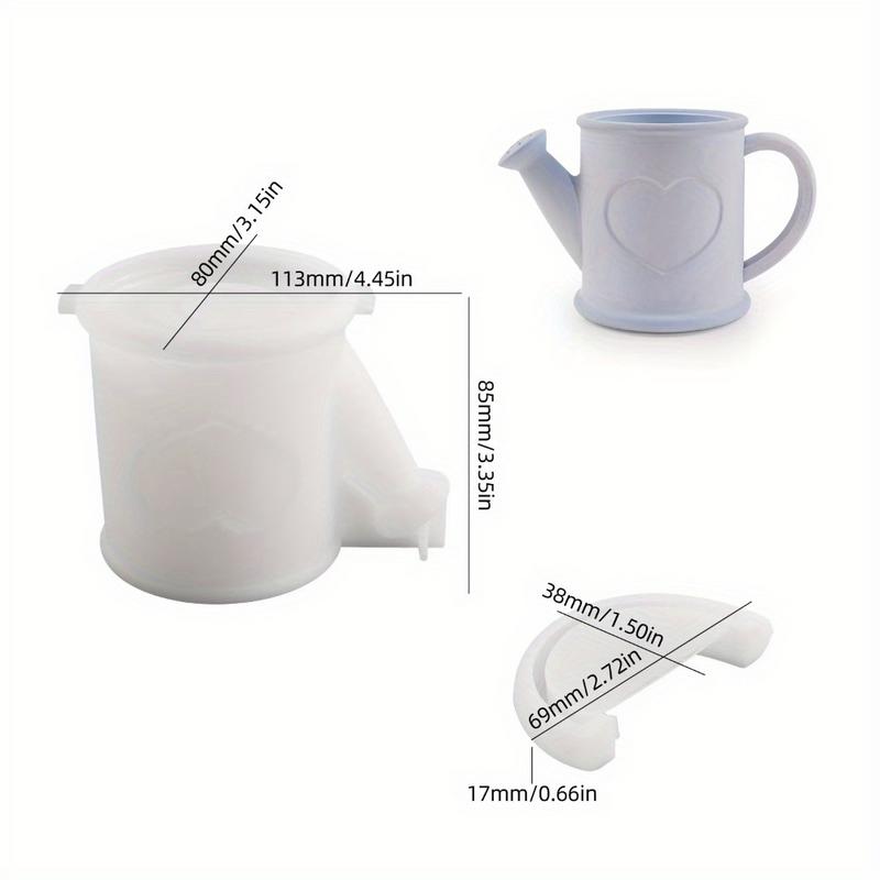 

1Pc Kettle Shaped Silicone Molds for DIY Epoxy Resin Succulent Planters Pen Holders 3D Design Casting Molds Home Decor білий